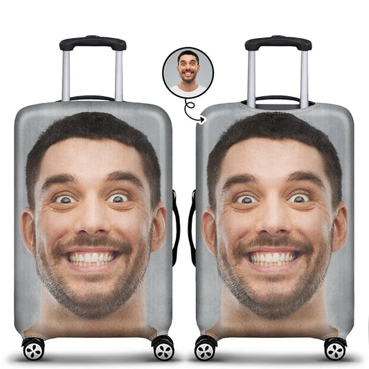 Custom Photo Friends Family Couple Travel Lover - Personalized Luggage Cover