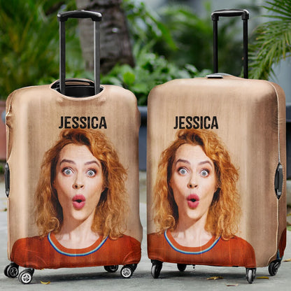Custom Photo Friends Family Couple Travel Lover - Personalized Luggage Cover