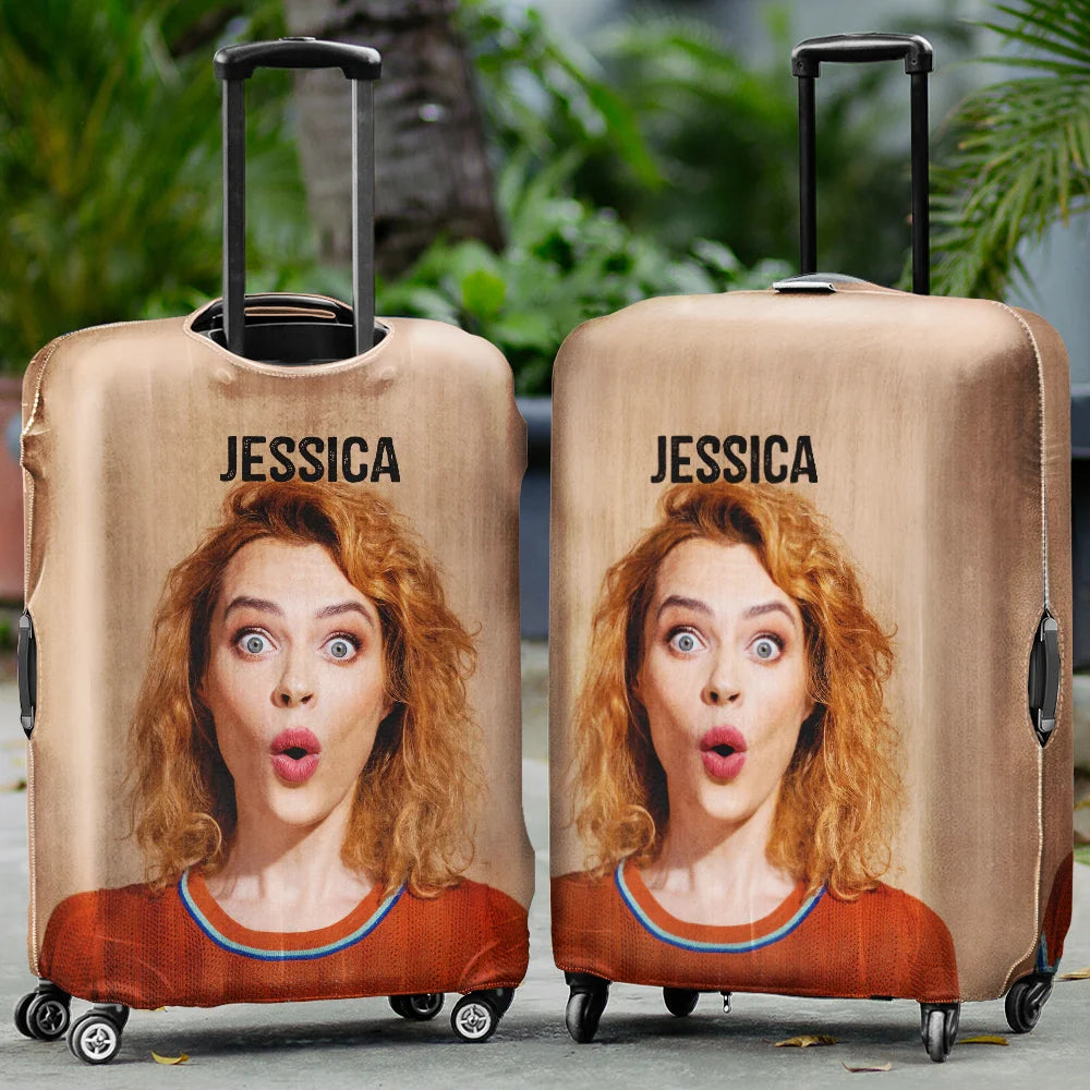 Custom Photo Friends Family Couple Travel Lover - Personalized Luggage Cover