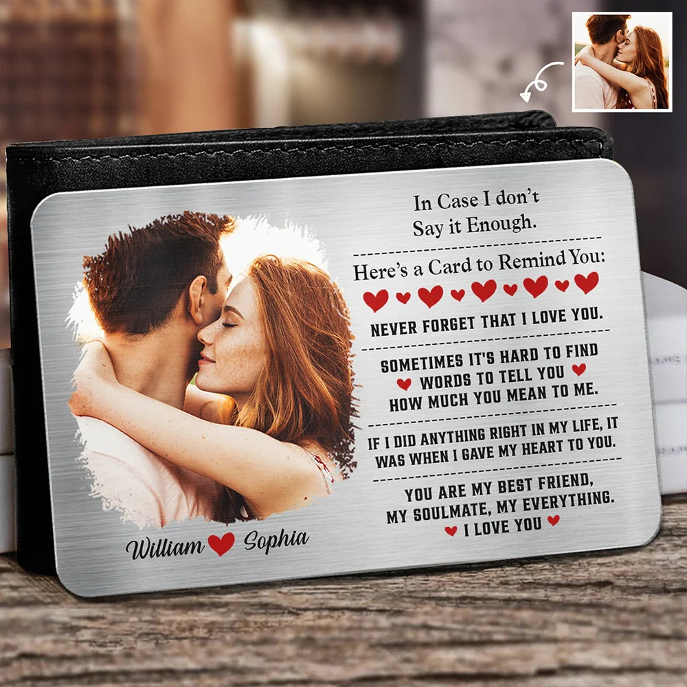 Custom Photo You Are My Best Friend My Soulmate - Personalized Aluminum Wallet Card