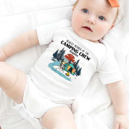Newest Member Of The Campin Crew - Personalized Baby Onesie