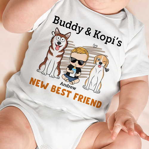 New Best Friend Pet Lovers - Personalized Baby Onesie