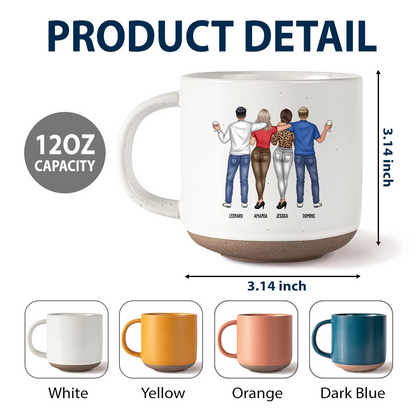 A Friend Is God's Way Of Making Sure We Never Walk Alone - Personalized Pottery Mug