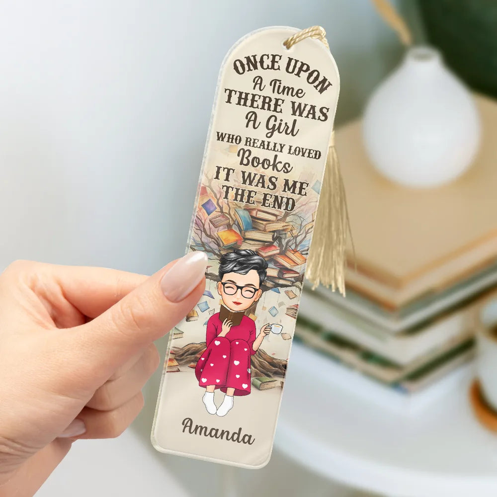 Book Tree Reading One More Chapter - Personalized Acrylic Bookmark