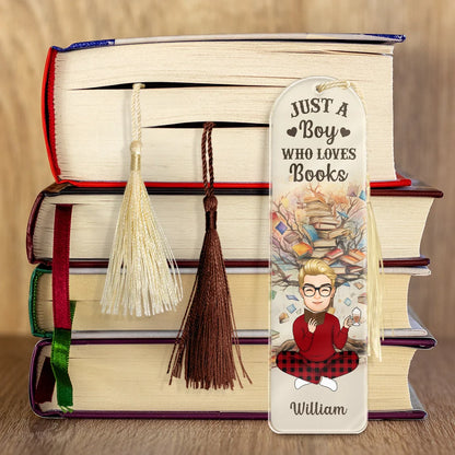 Reading, Gift For Yourself, Gift For Women - Book Tree Reading One More Chapter - Personalized Acrylic Bookmark