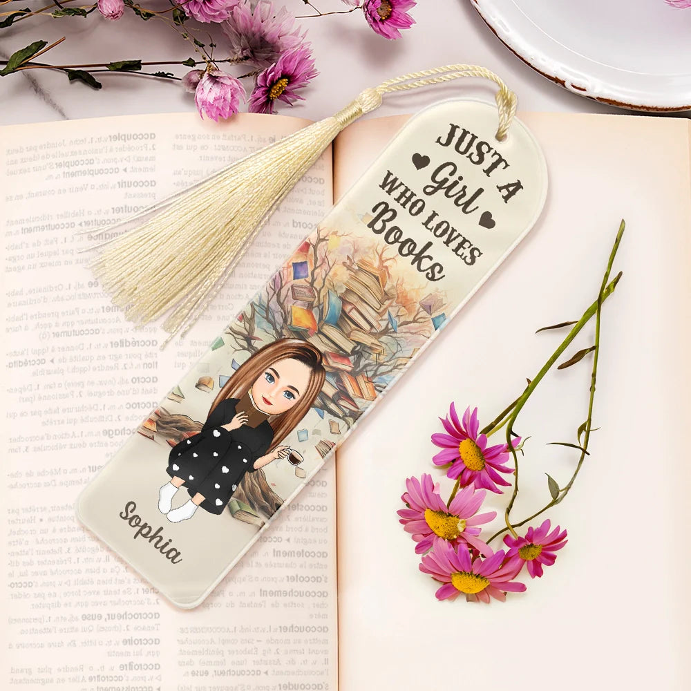 Reading, Gift For Yourself, Gift For Women - Book Tree Reading One More Chapter - Personalized Acrylic Bookmark