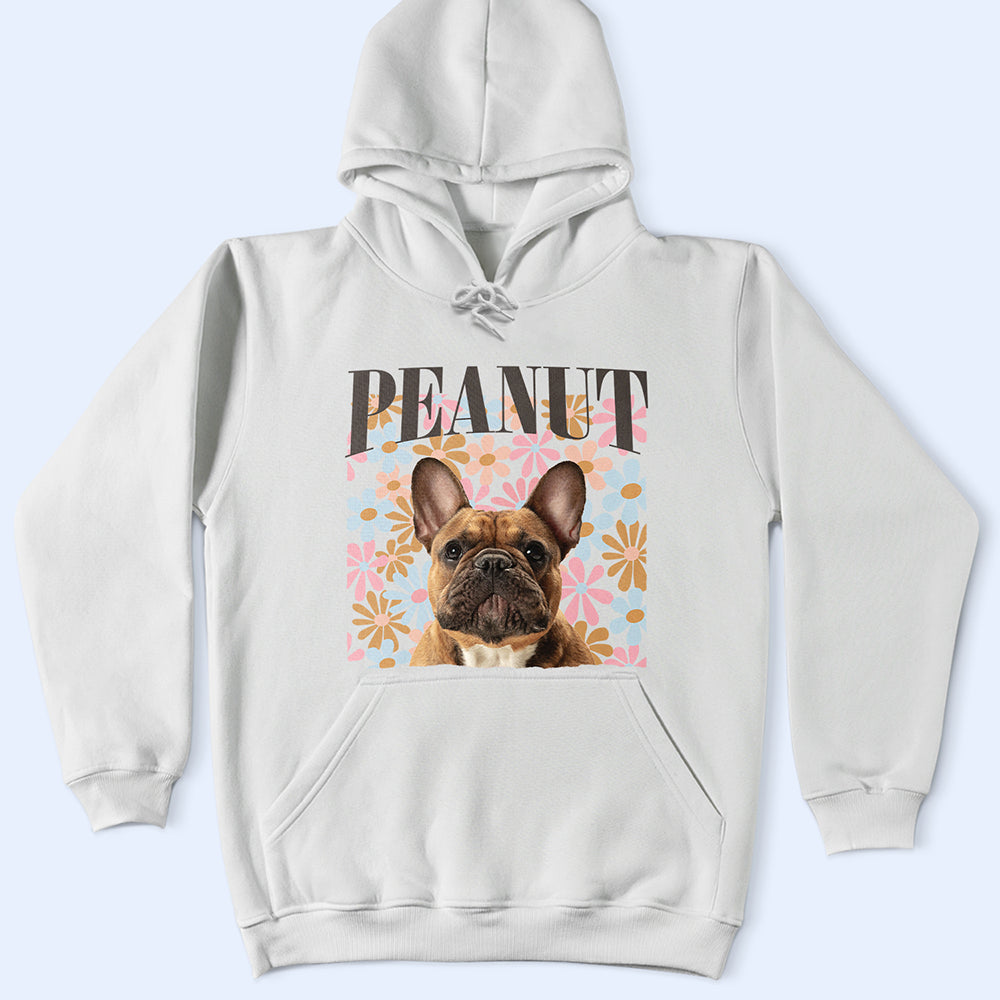 Custom Photo Dog Cat Pet Floral Pattern - Personalized T Shirt