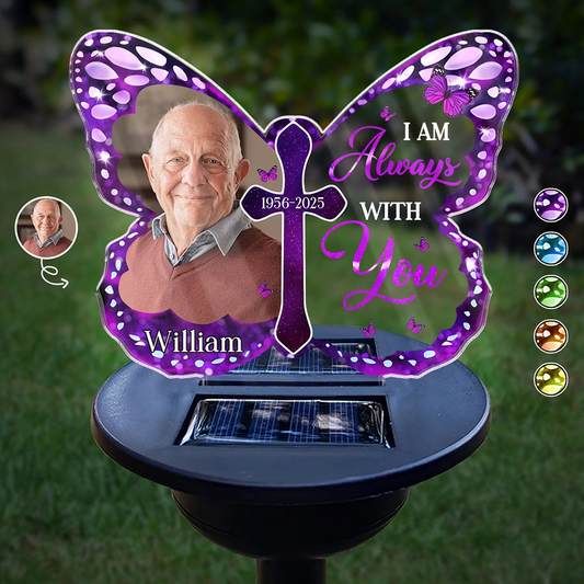 Custom Photo Your Wings Were Ready But My Heart Was Not - Personalized Solar Light