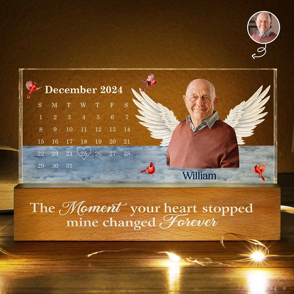 Custom Photo The Moment Your Heart Stopped - Personalized Rectangle LED Light