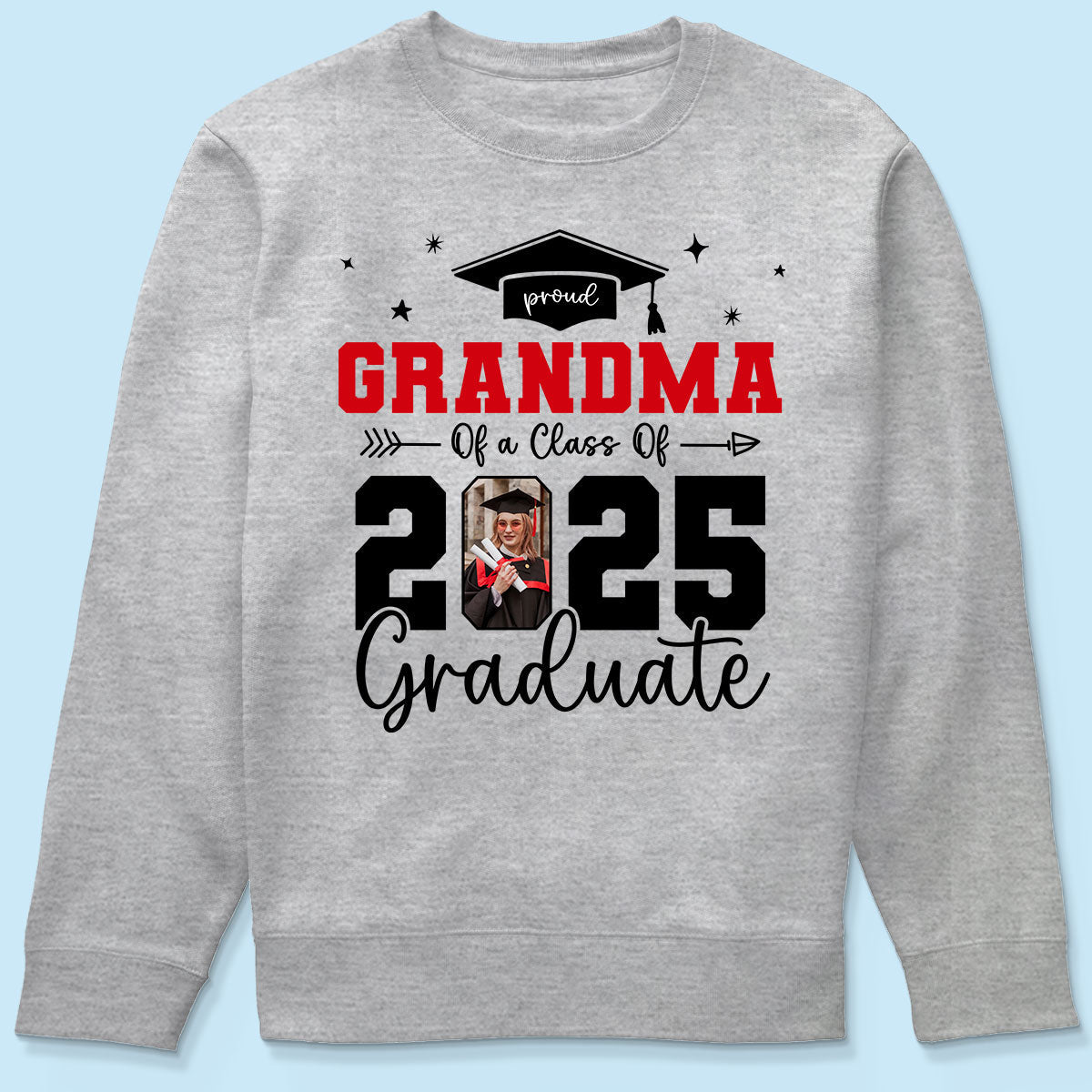 Proud Family Of 2025 Senior Graduation Photo Personalized Shirt