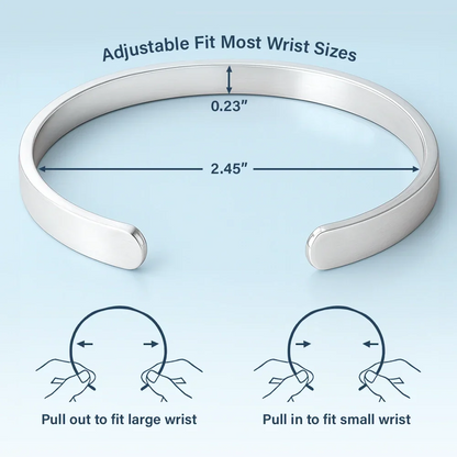 The Moment Your Heart Stopped - Personalized Bangle Bracelet Cuff