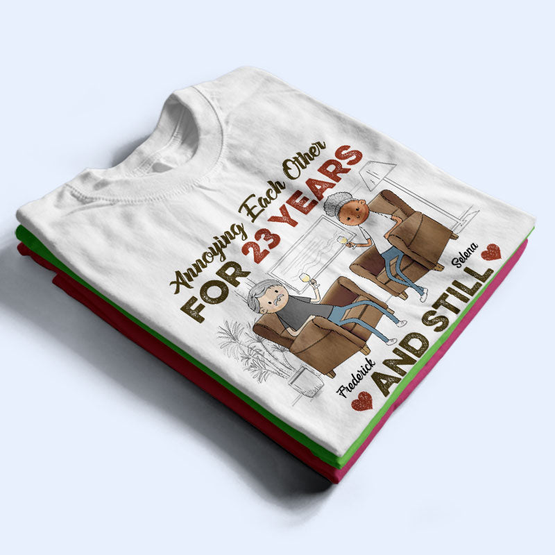 Husband Wife Annoying Each Other Still Going Strong - Family Couple Gift - Personalized Custom T Shirt