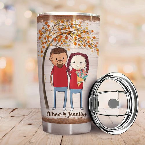 A Perfect Marriage Is Just Two Imperfect People Not Give Up On Each Other - Couple Gift - Personalized Custom Tumbler