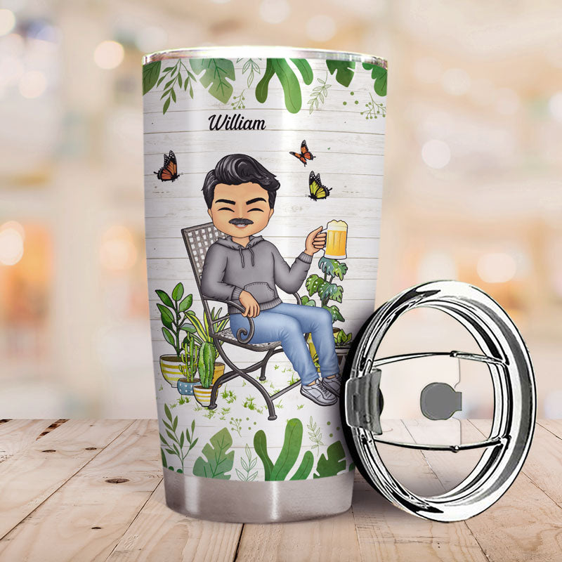 Just A Girl Who Loves Gardening Chibi - Gift For Garden Lovers - Personalized Custom Tumbler