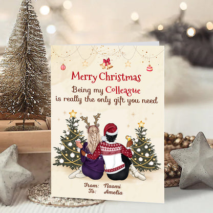 Have A Christmas Filled With Magical Moments Best Friends Sisters And Brothers - Gift For Besties And Siblings - Personalized Custom Folded Greeting Card