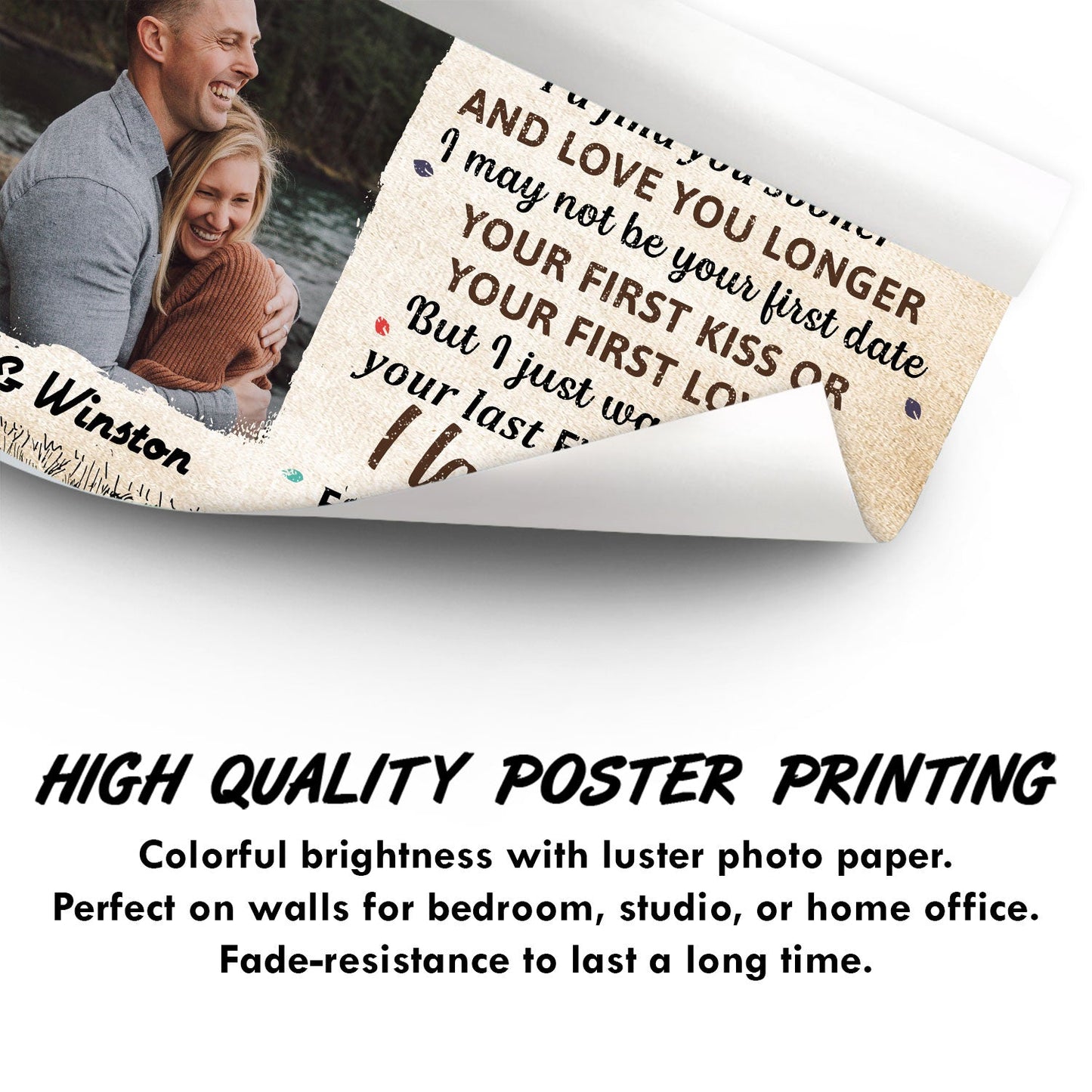 Custom Photo Husband Wife When We Get To The End Of Our Lives - Gift For Couples - Personalized Custom Poster