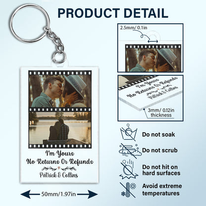 Custom Photo You Are My Greatest Adventure - Gift For Couples - Personalized Custom Rectangle Acrylic Keychain