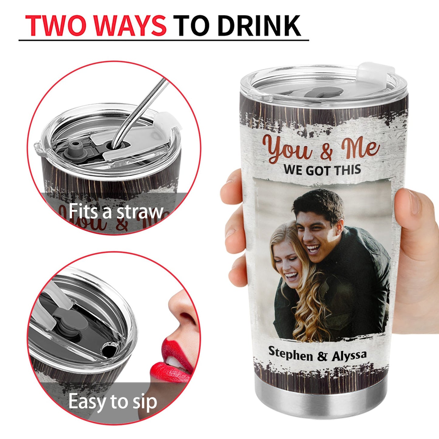 Custom Photo The Day I Met You Family Husband Wife - Gift For Couples - Personalized Custom Tumbler