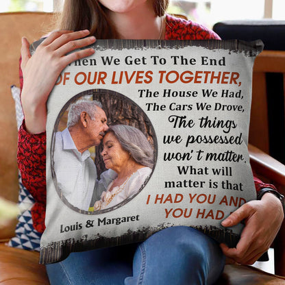 Custom Photo The Day I Met You Family Couple - Anniversary, Birthday Gift For Spouse, Husband, Wife, Boyfriend, Girlfriend - Personalized Custom Pillow