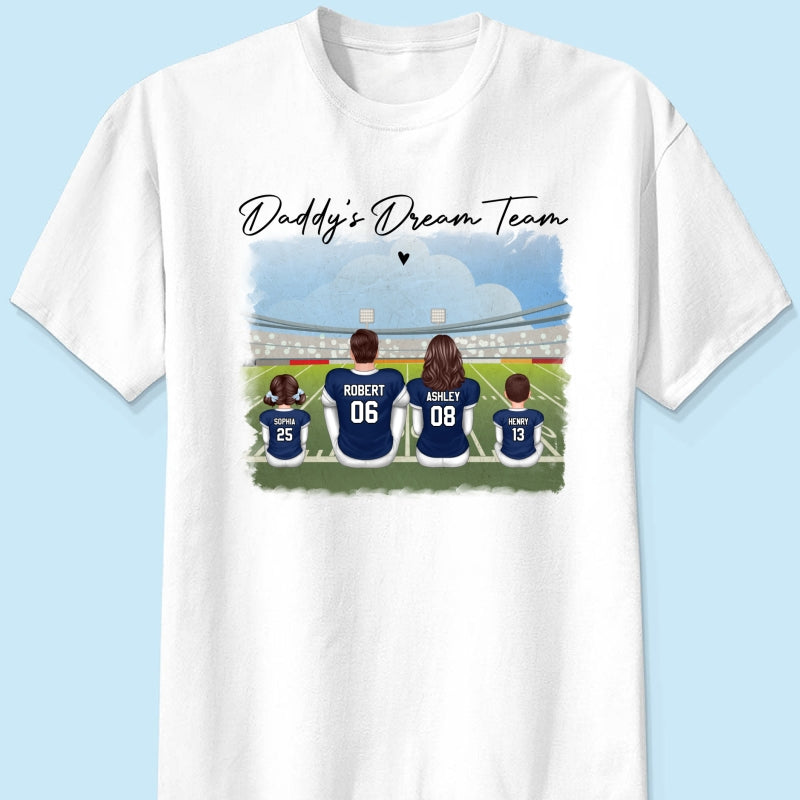 American Football Dad Team Family Personalized Shirt