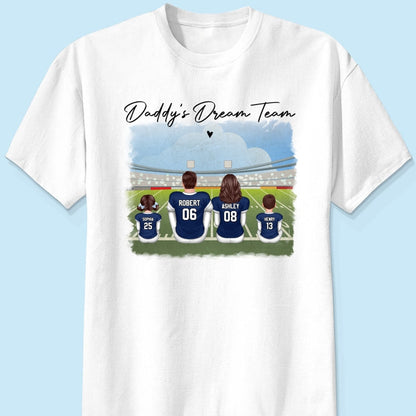 American Football Dad Team Family Personalized Shirt