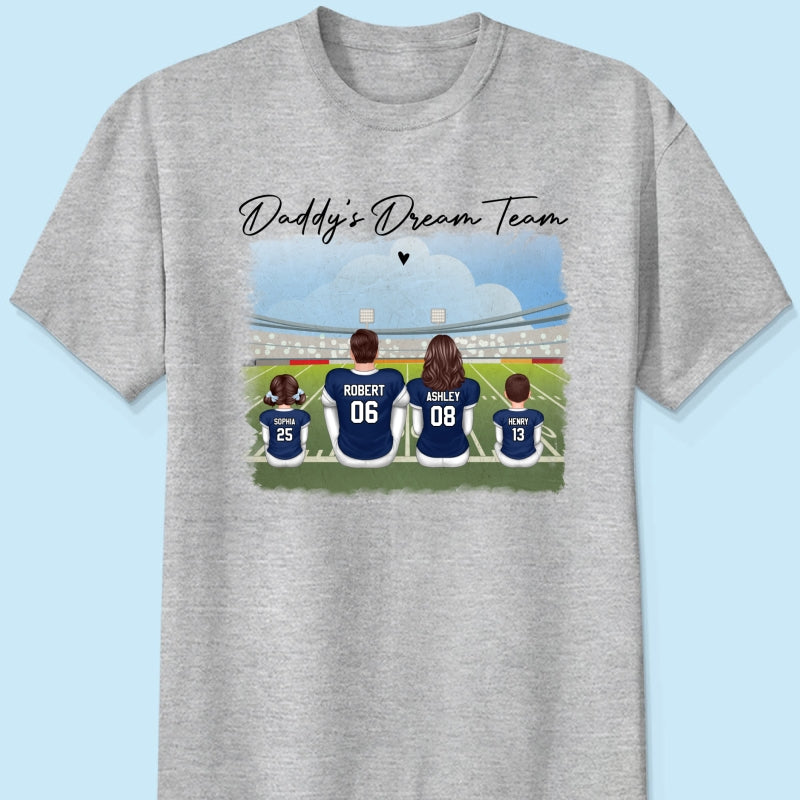 American Football Dad Team Family Personalized Shirt