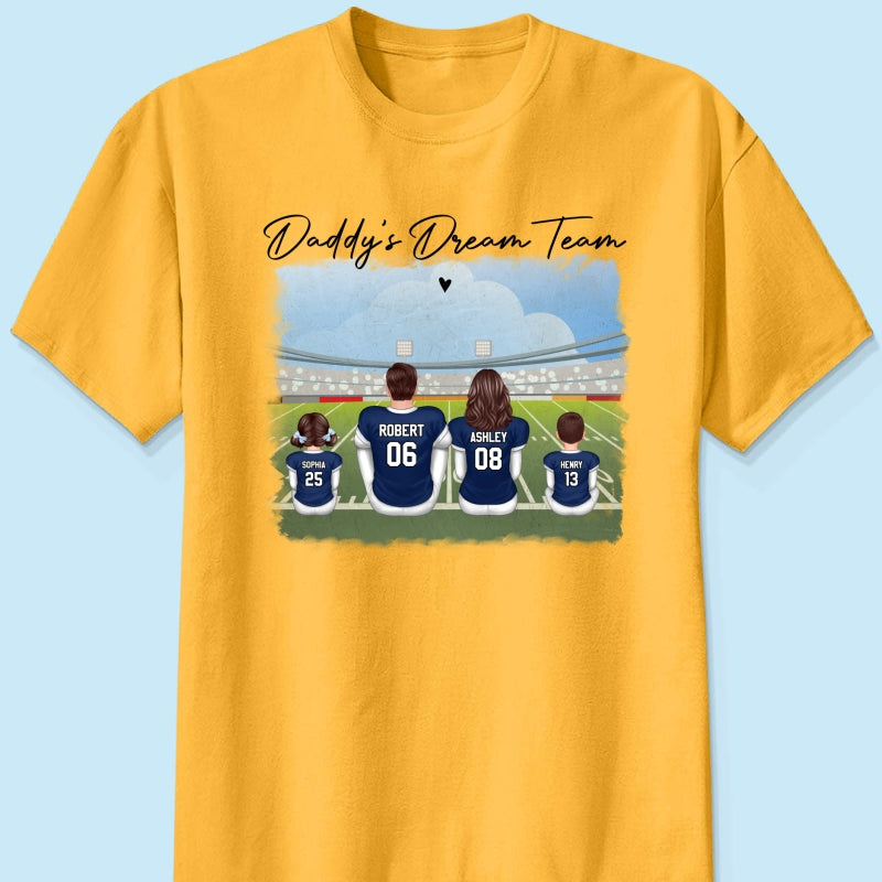 American Football Dad Team Family Personalized Shirt