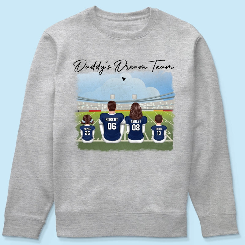 American Football Dad Team Family Personalized Shirt