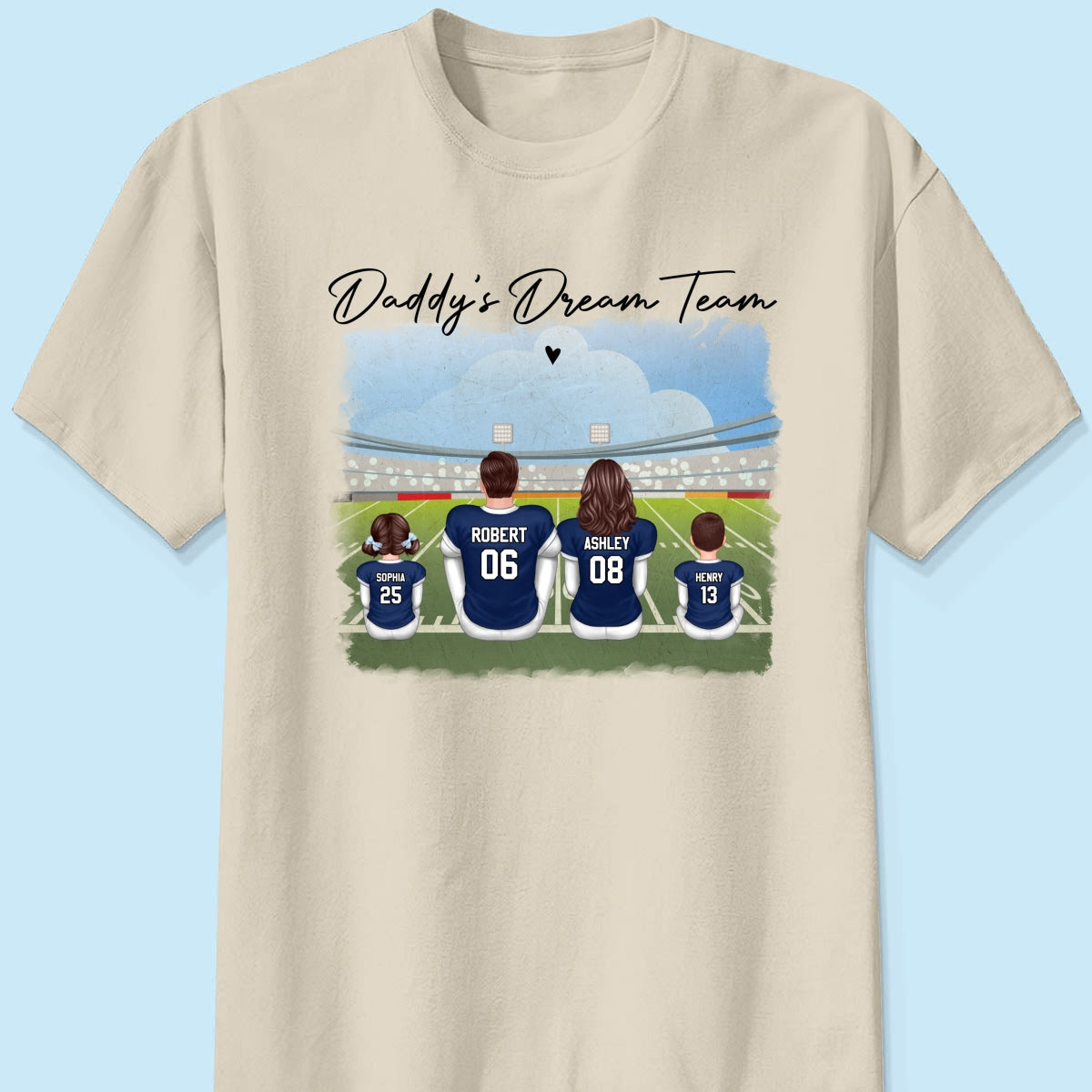 American Football Dad Team Family Personalized Shirt