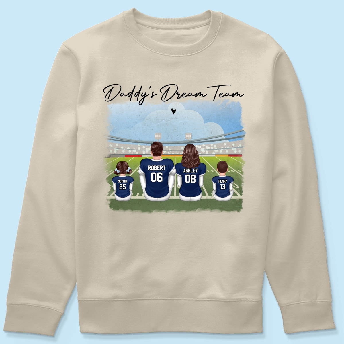 American Football Dad Team Family Personalized Shirt