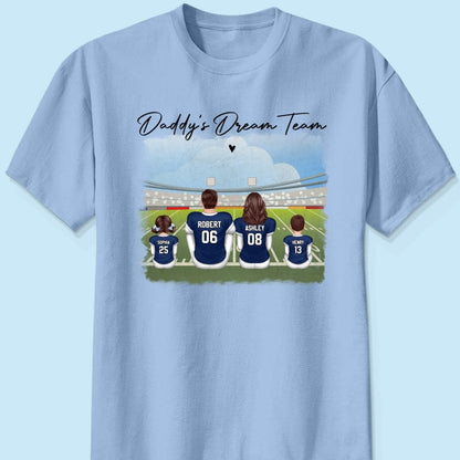 American Football Dad Team Family Personalized Shirt