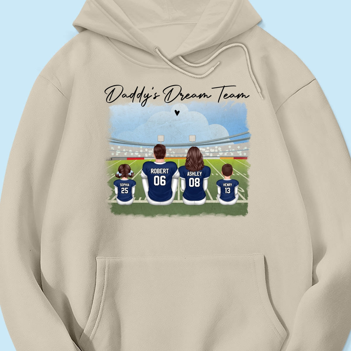 American Football Dad Team Family Personalized Shirt