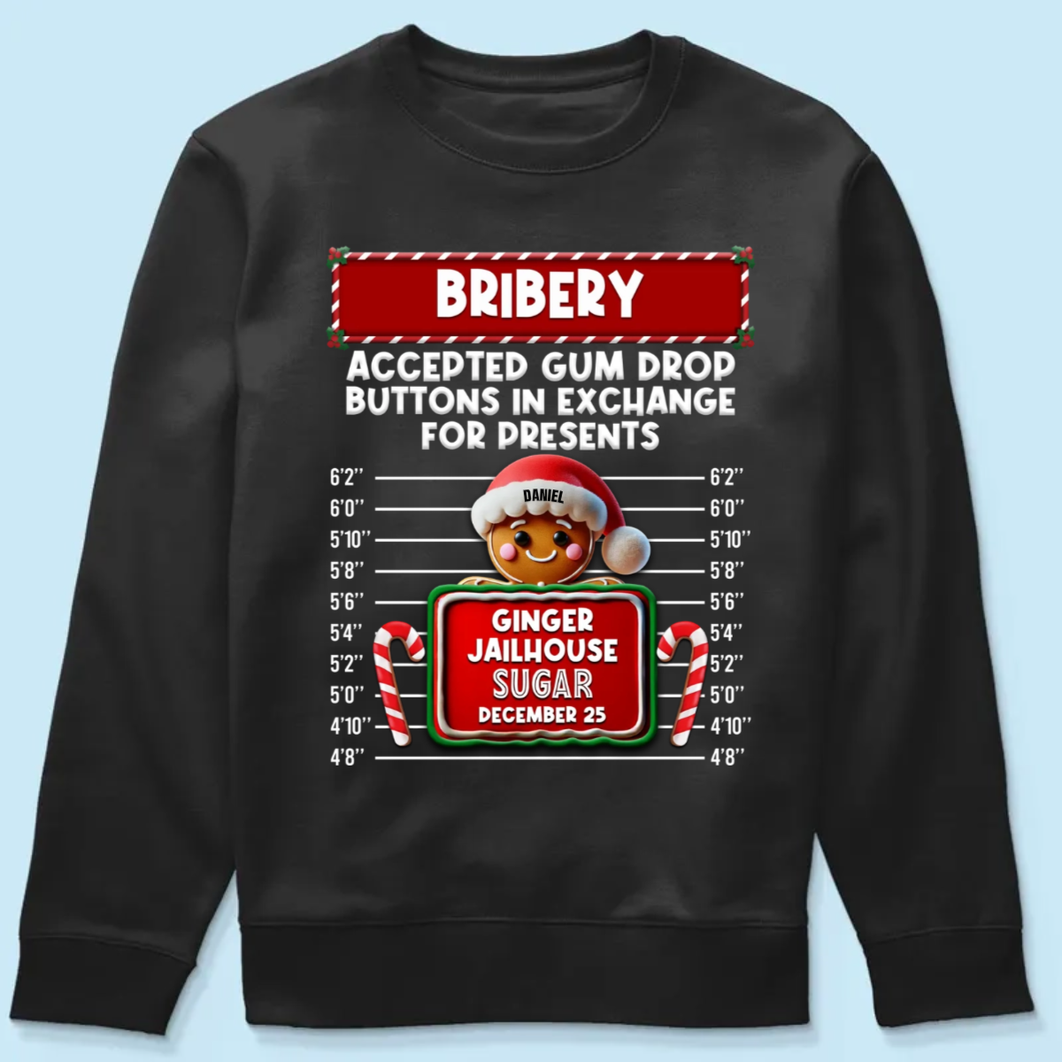 Family Christmas Gingerbread Criminal Funny Christmas Group Matching Outfit Personalized Shirt