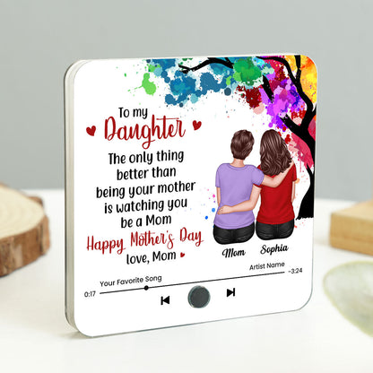 From Mom To My Daughter Personalized Music Fridge Magnet, Heartfelt Mother's Day Gift for Daughter, Daughter-in-law