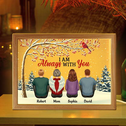 Berry Tree Always With You Family Dad Mom Kids Dogs Cats Memorial Remembrance Sympathy Gift Personalized Wooden Frame Light Box