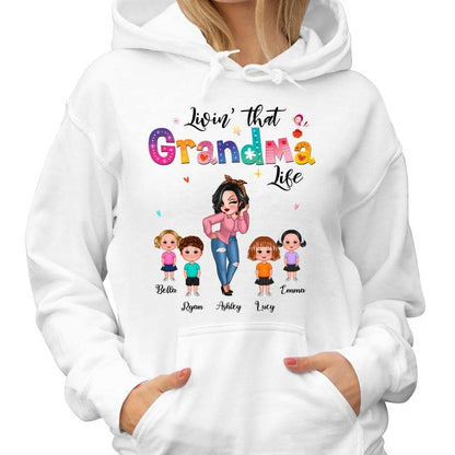 Livin‘ That Grandma Life Pretty Woman Gift For Grandma Personalized Shirt
