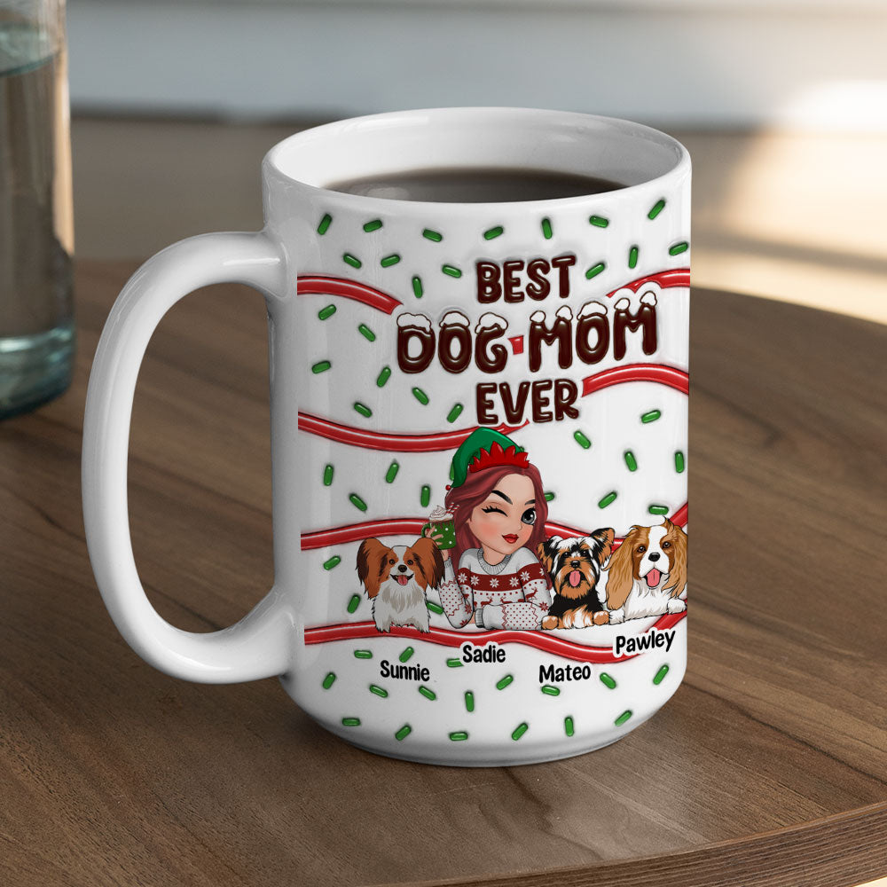 Best Dog Mom Cake - Personalized Custom 3D Inflated Effect Mug