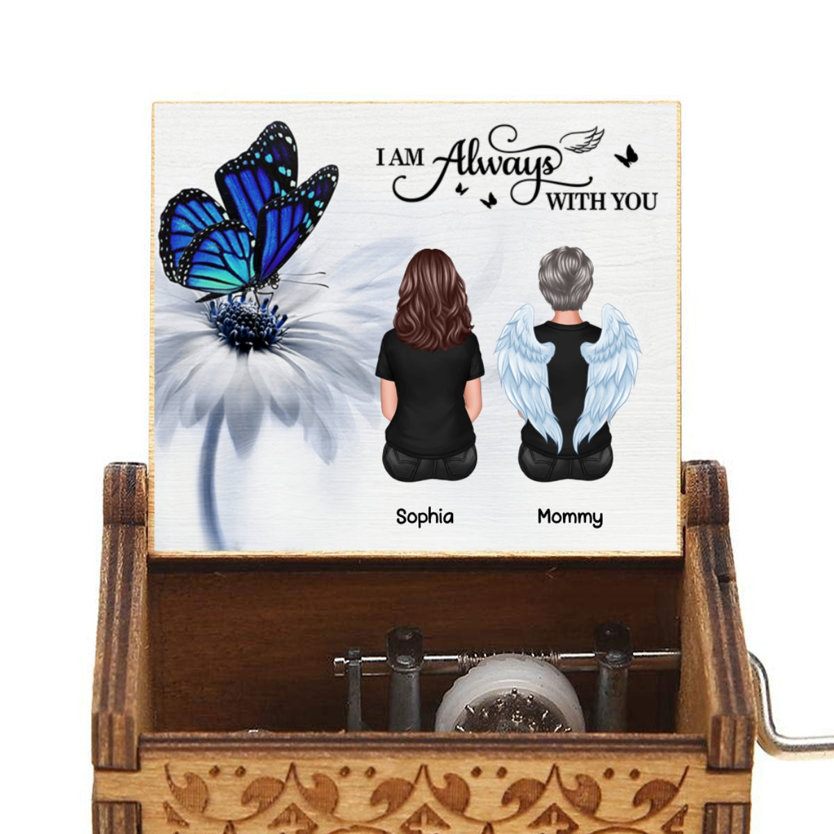 Butterfly I Am Always With You Memorial Personalized Music Box