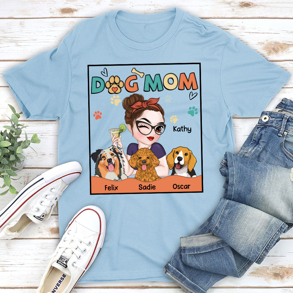 Lovely Dog Mom - Personalized Custom Unisex T-shirt