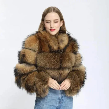 Women's Raccoon Faux Fur Coat