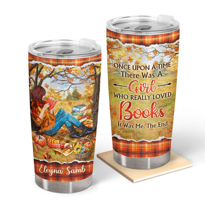 Personalized Reading Girl Once Upon A Time Custom Tumbler