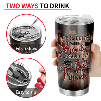 Reading Bestie Life Is Better Custom Tumbler
