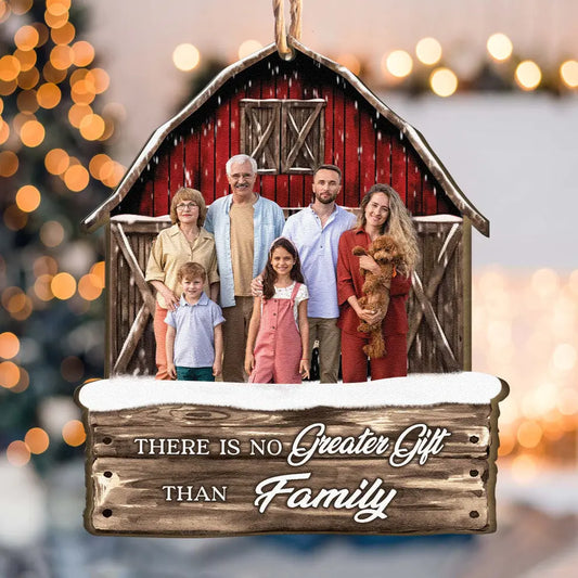 Red Barn Christmas Family Custom Photo - Personalized Family Photo Ornament ornament The Next Custom Gift