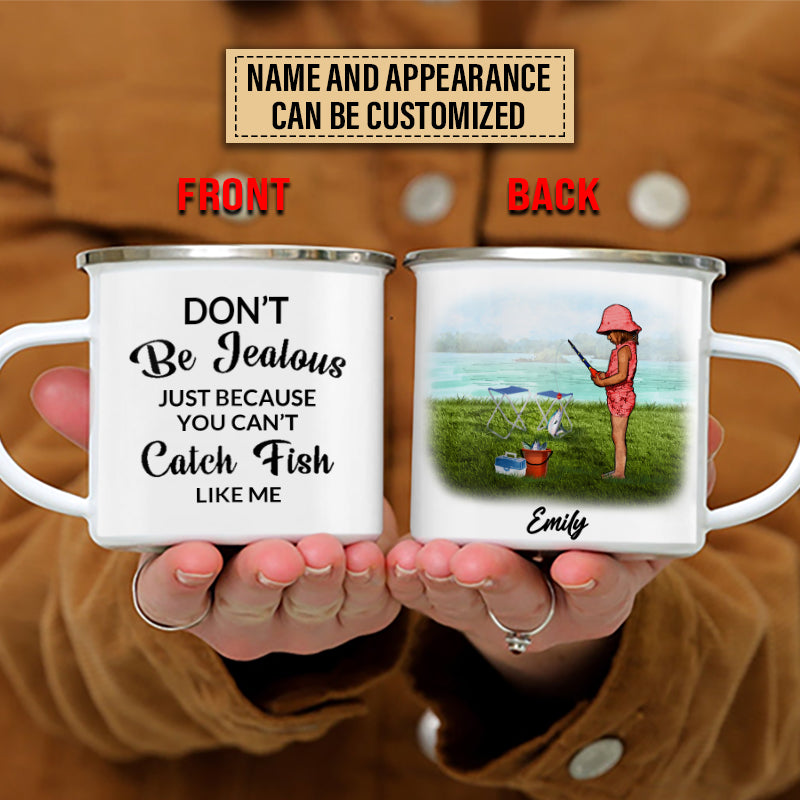 Personalized Fishing Don't Be Jealous Custom Campfire Mug