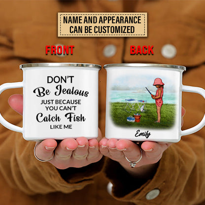 Personalized Fishing Don't Be Jealous Custom Campfire Mug
