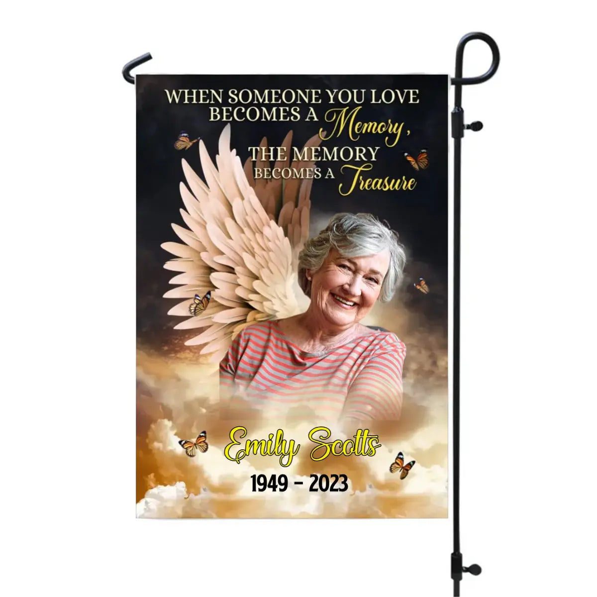 Remembrance - When Someone You Love Becomes A Memory - Personalized Garden Flag (HJ) Garden Flag The Next Custom Gift