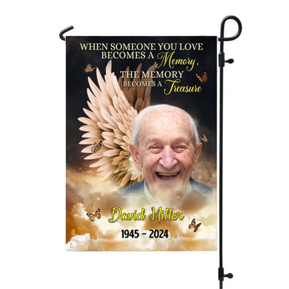 Remembrance - When Someone You Love Becomes A Memory - Personalized Garden Flag (HJ) Garden Flag The Next Custom Gift