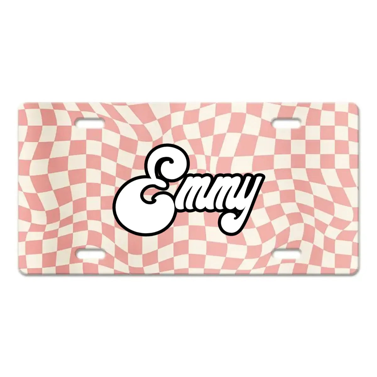 Retro Groovy Monogram - Personalized License Plate License Plate The Next Custom Gift