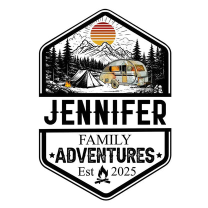 Retro Family Adventure - Personalized Decor Decal