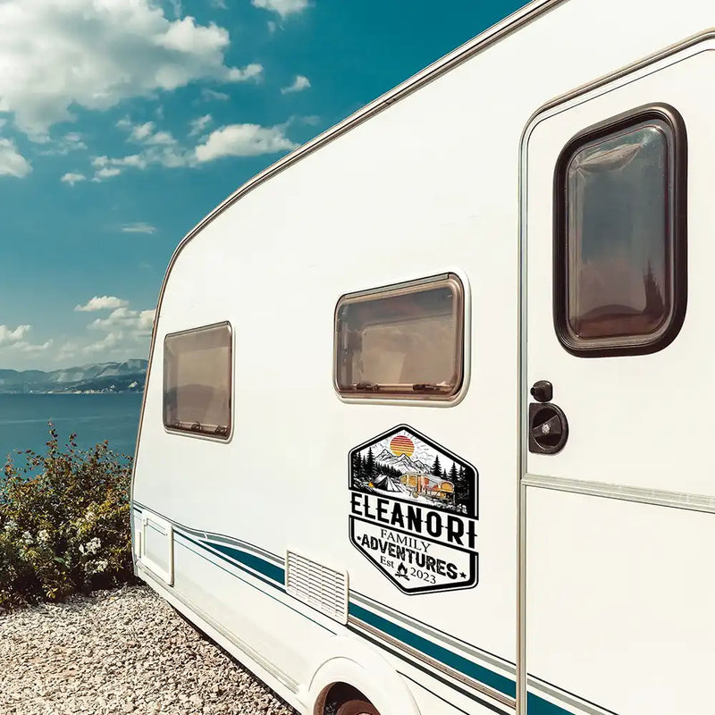 Retro Family Adventure - Personalized Decor Decal